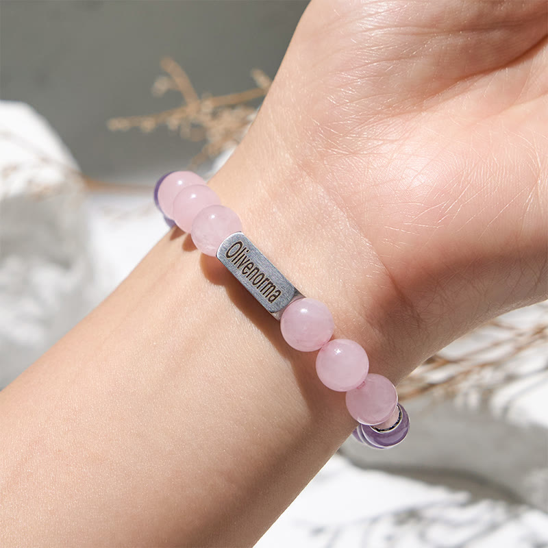 Bracciale con perline in pietra naturale Olivenorma inciso - image 8