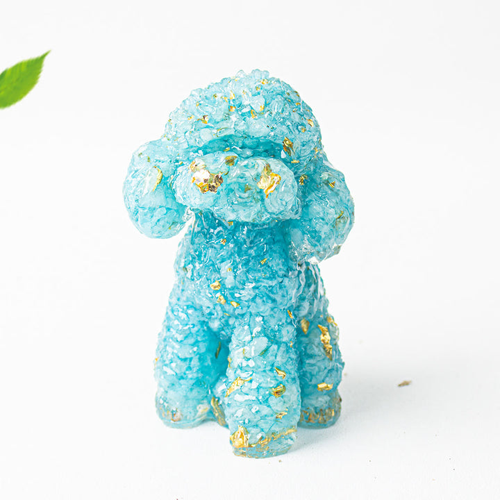Decorazione in pietra preziosa naturale Olivenorma Crystal Poodle