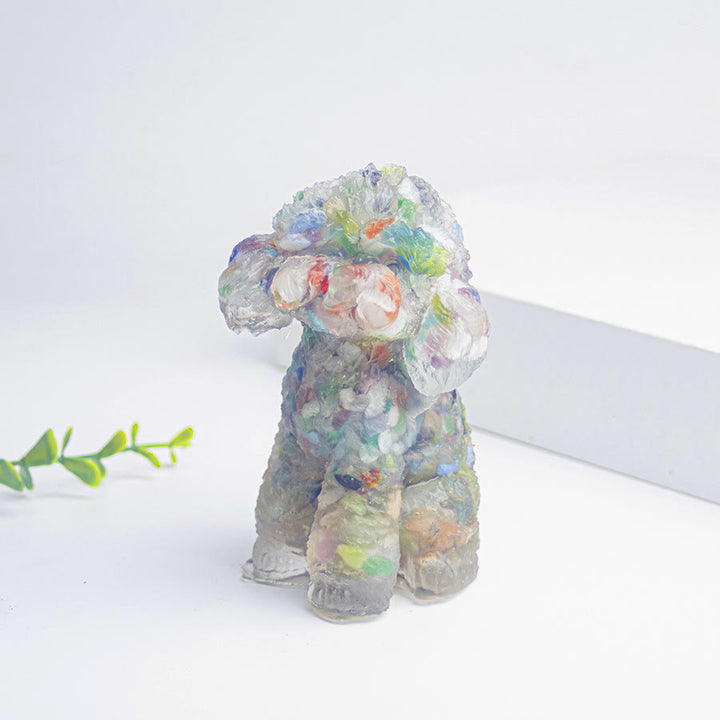 Decorazione in pietra preziosa naturale Olivenorma Crystal Poodle