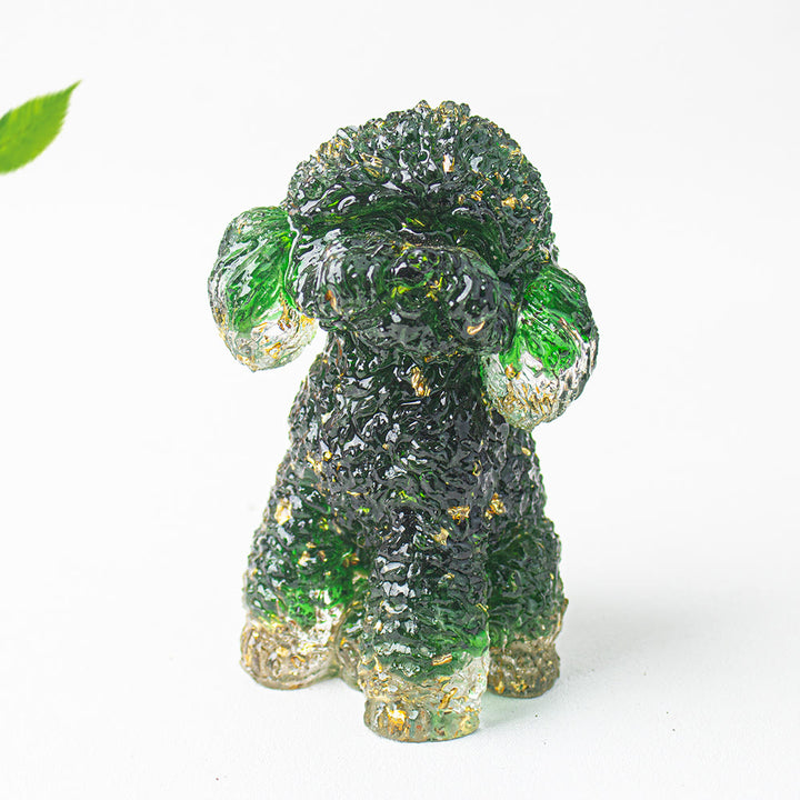 Decorazione in pietra preziosa naturale Olivenorma Crystal Poodle