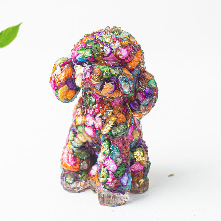 Decorazione in pietra preziosa naturale Olivenorma Crystal Poodle