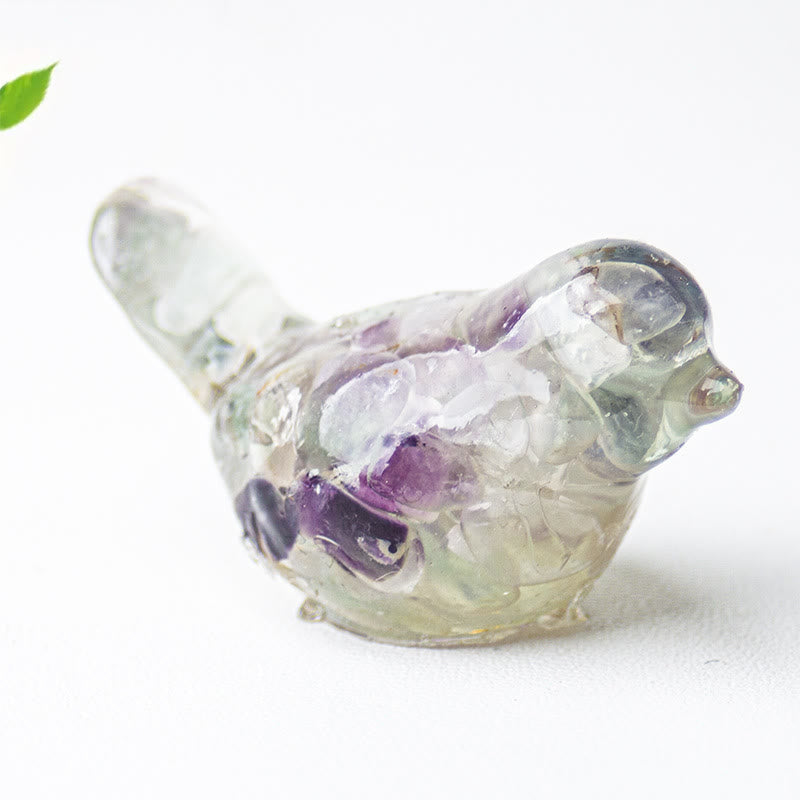 Olivenorma Scultura di uccello in cristallo naturale Decorazione in pietra preziosa - Fluorite - Piccolo: 3*2 cm - image 41
