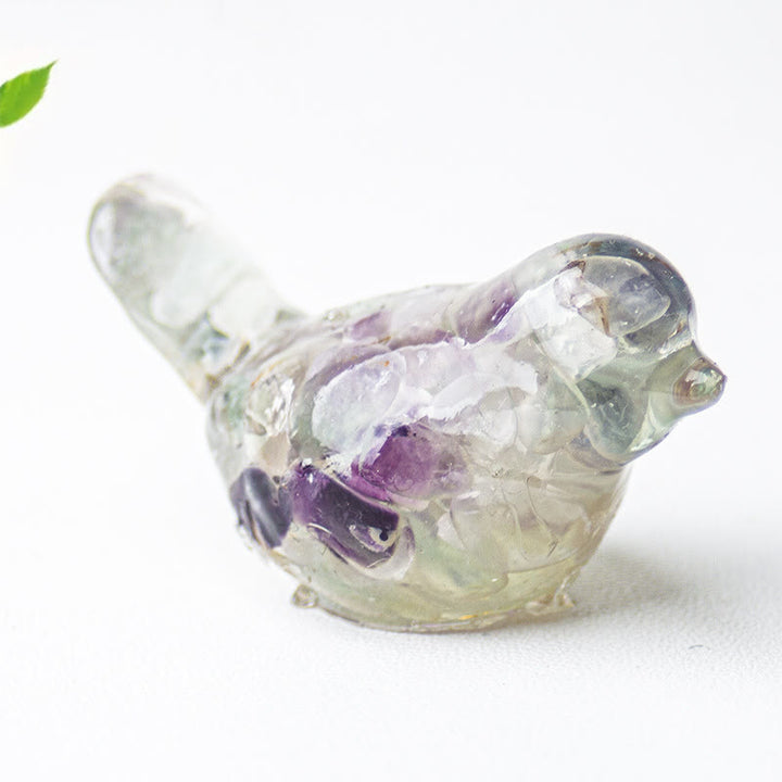 Olivenorma Scultura di uccello in cristallo naturale Decorazione in pietra preziosa - Fluorite - Piccolo: 3*2 cm - image 41