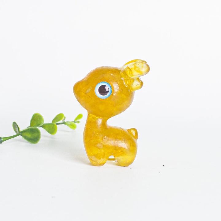 Ghiaia di cristallo Olivenorma Epoxy Decorazione con pietra preziosa di cerbiatto carino