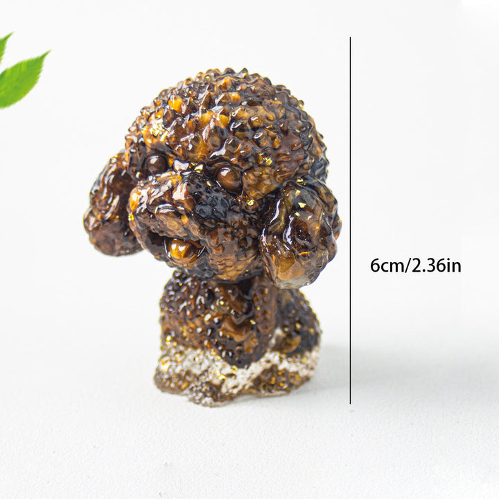 Ghiaia di cristallo Olivenorma Epoxy Decorazione di pietre preziose con barboncino carino