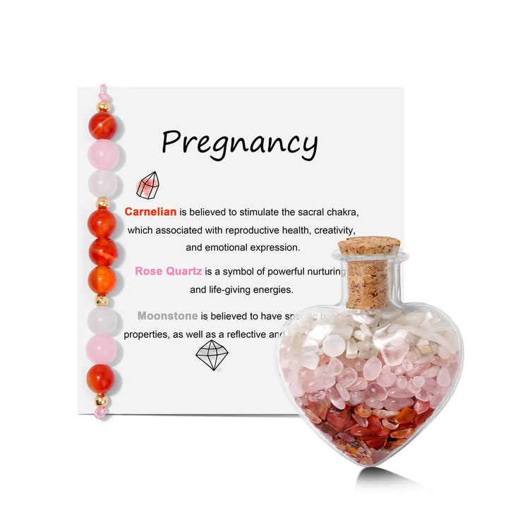 Olivenorma Healing Gift Wish Bottle Braccialetto di cristallo naturale