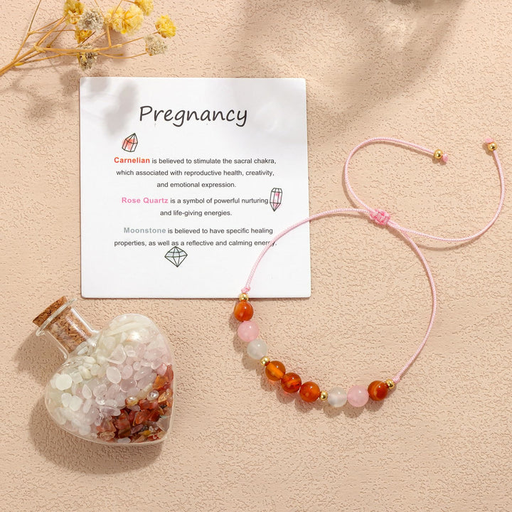 Olivenorma Healing Gift Wish Bottle Braccialetto di cristallo naturale