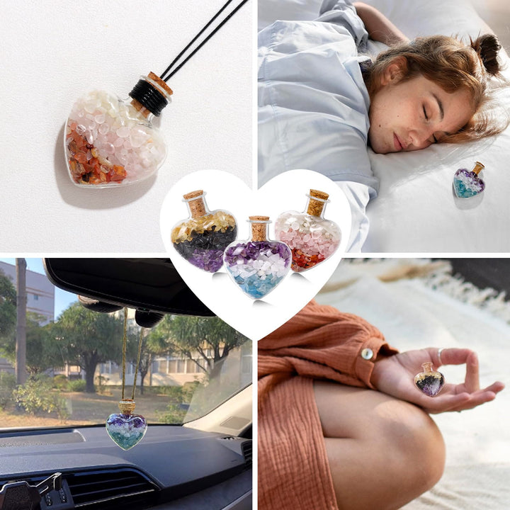 Olivenorma Healing Gift Wish Bottle Braccialetto di cristallo naturale