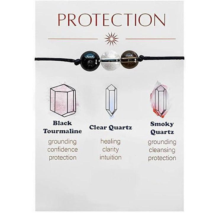 Olivenorma 9 pezzi Braccialetto dei desideri yoga con cristalli curativi in ​​pietra naturale - Protezione - image 7