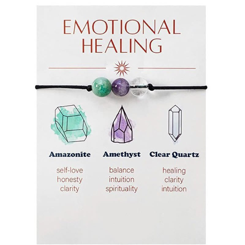 Olivenorma 9 pezzi Braccialetto dei desideri yoga con cristalli curativi in ​​pietra naturale - Guarigione Emotiva - image 2