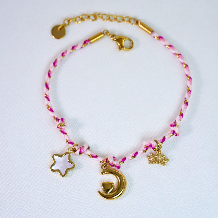 Collana con ciondolo in pietra naturale intrecciata colorata Olivenorma