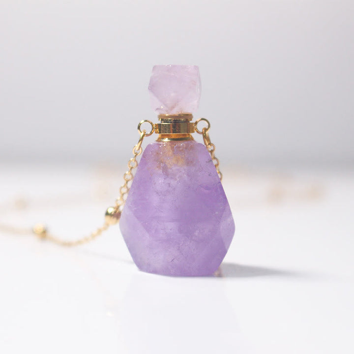 Collana con diffusore di olio essenziale Olivenorma Ametista