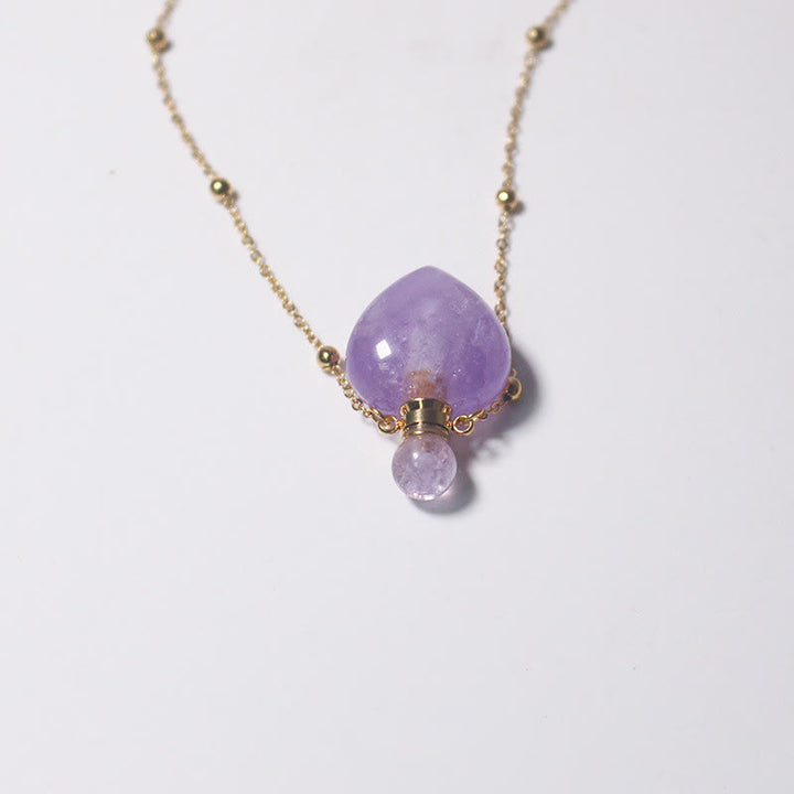 Collana con diffusore di olio essenziale Olivenorma Ametista