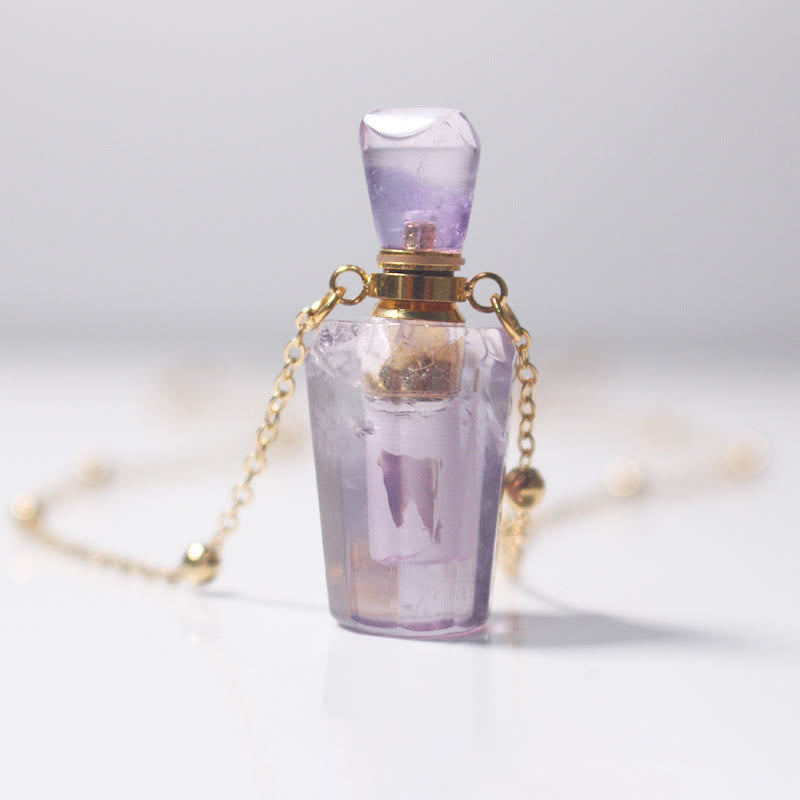 Collana con diffusore di olio essenziale Olivenorma Ametista