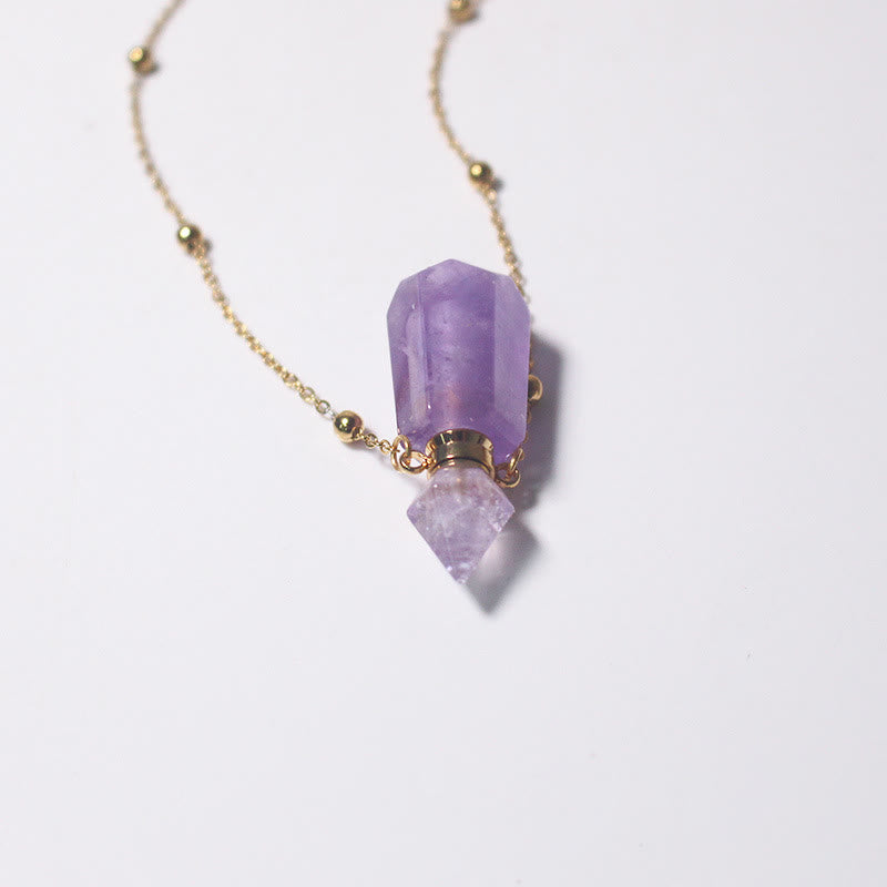 Collana con diffusore di olio essenziale Olivenorma Ametista