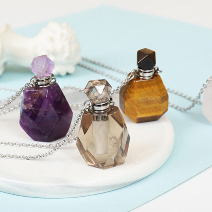 Olivenorma Crystal Essential Oil Diffuser Bottiglia di Profumo Collana