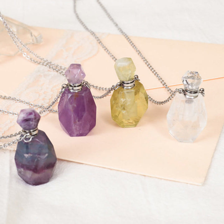 Olivenorma Crystal Essential Oil Diffuser Bottiglia di Profumo Collana