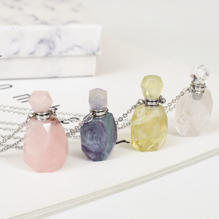 Olivenorma Crystal Essential Oil Diffuser Bottiglia di Profumo Collana