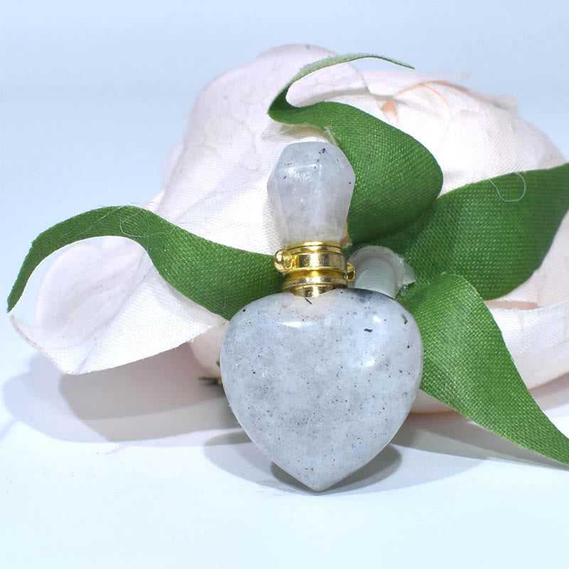 Collana con bottiglia d'amore con diffusore di oli essenziali di cristallo Olivenorma