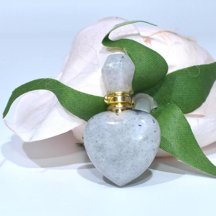 Collana con bottiglia d'amore con diffusore di oli essenziali di cristallo Olivenorma