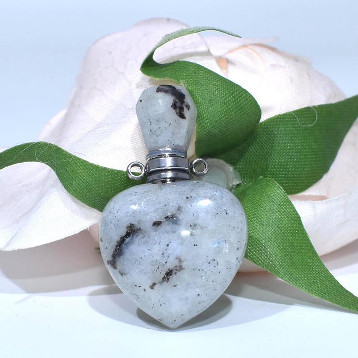 Collana con bottiglia d'amore con diffusore di oli essenziali di cristallo Olivenorma