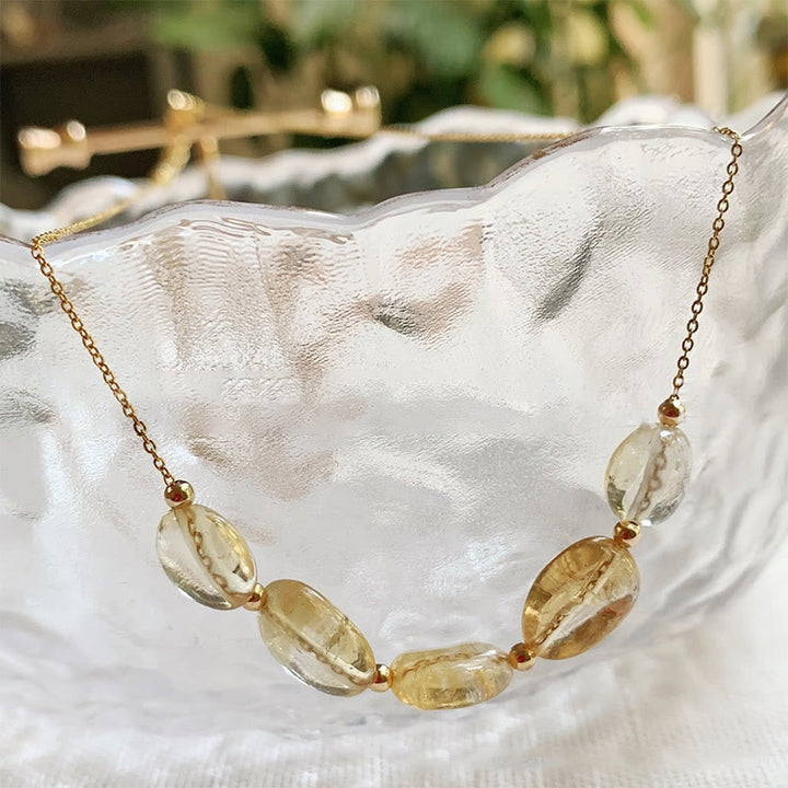 Collana con ciondolo di perline in pietra naturale irregolare Olivenorma - image 13