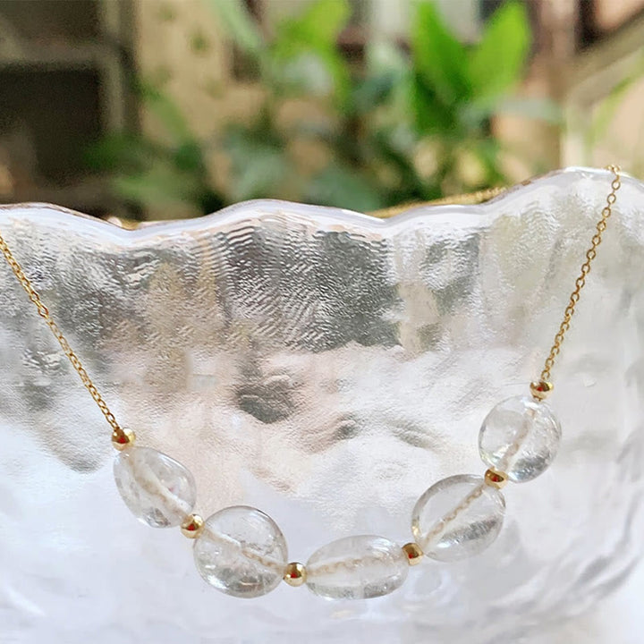 Collana con ciondolo di perline in pietra naturale irregolare Olivenorma - image 16