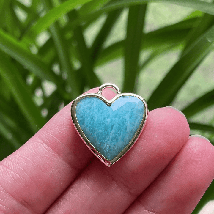 Collana in acciaio inossidabile con ciondolo a forma di cuore in cristallo Olivenorma