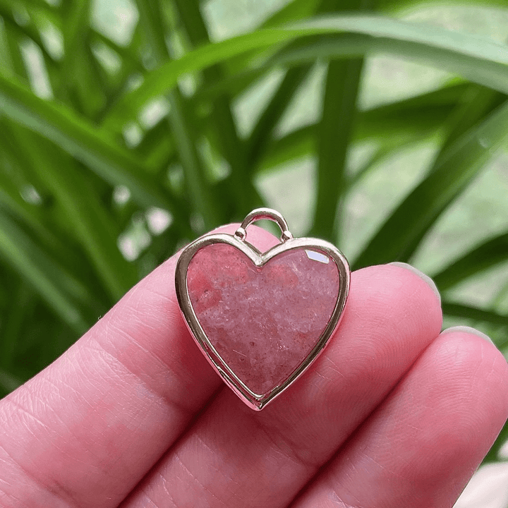 Collana in acciaio inossidabile con ciondolo a forma di cuore in cristallo Olivenorma