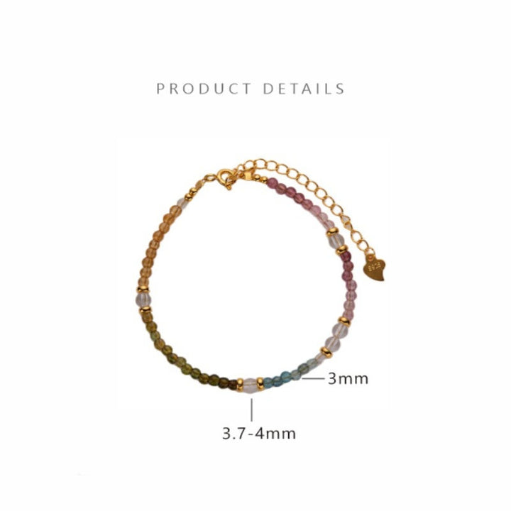 Olivenorma 3mm Collana con bracciale di perline di tormalina naturale
