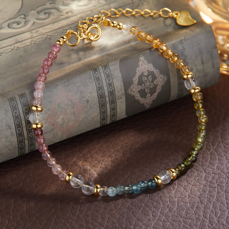 Olivenorma 3mm Collana con bracciale di perline di tormalina naturale