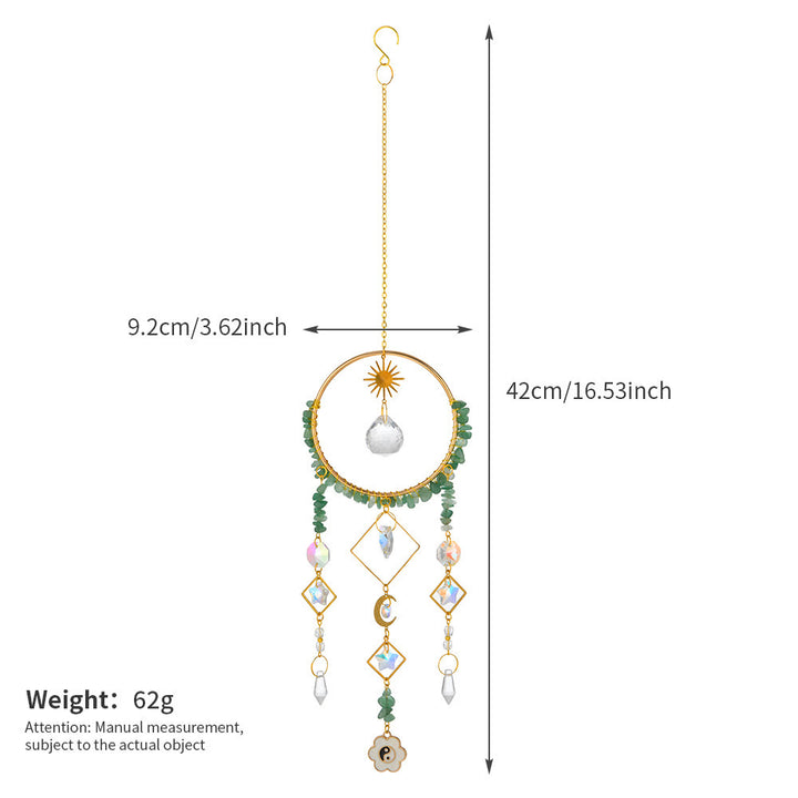 Olivenorma Crystal Geometric Circle Pendant Suncatcher Campanello a vento