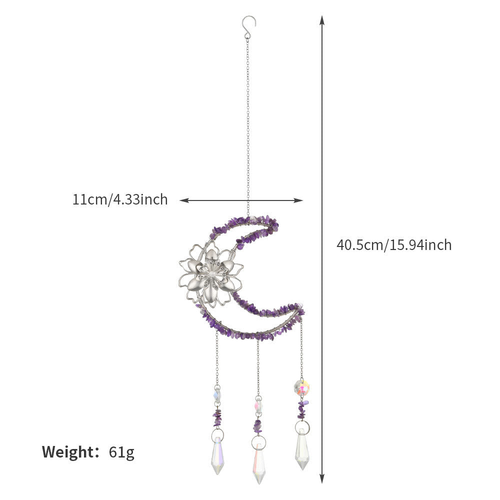 Olivenorma Natural Ghiaia Moon Lotus Wind Chime