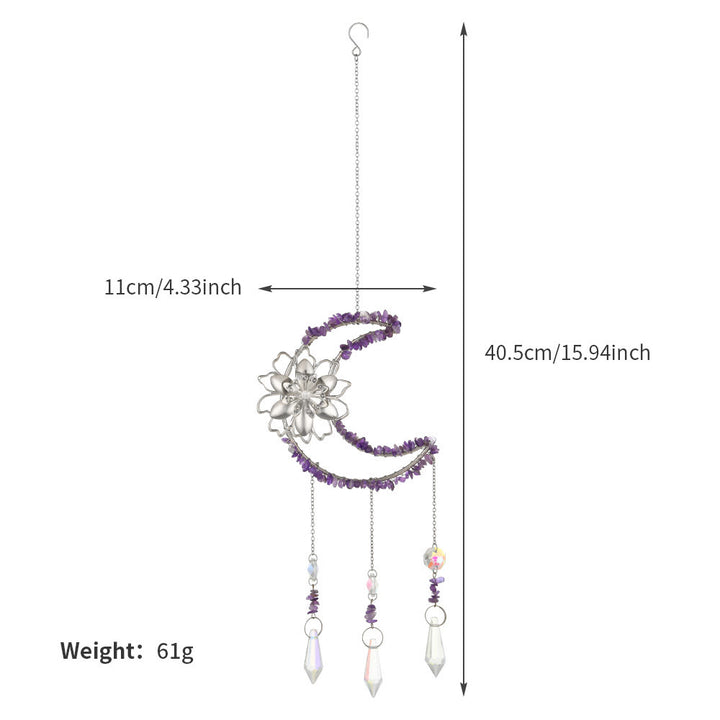 Olivenorma Natural Ghiaia Moon Lotus Wind Chime