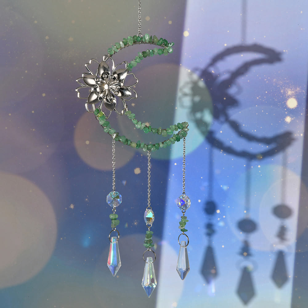 Olivenorma Natural Ghiaia Moon Lotus Wind Chime
