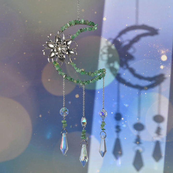 Olivenorma Natural Ghiaia Moon Lotus Wind Chime