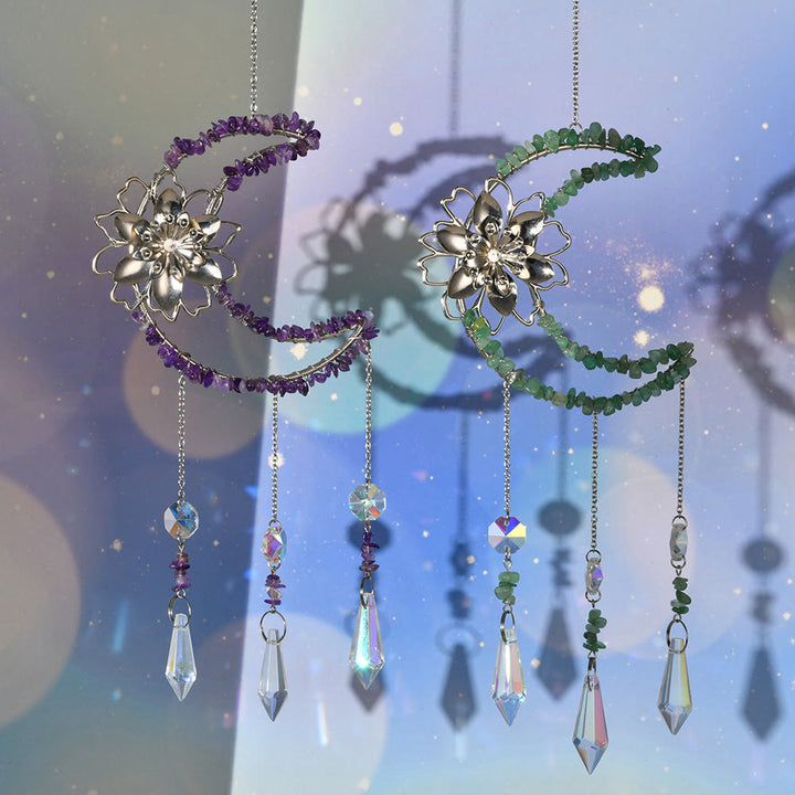 Olivenorma Natural Ghiaia Moon Lotus Wind Chime