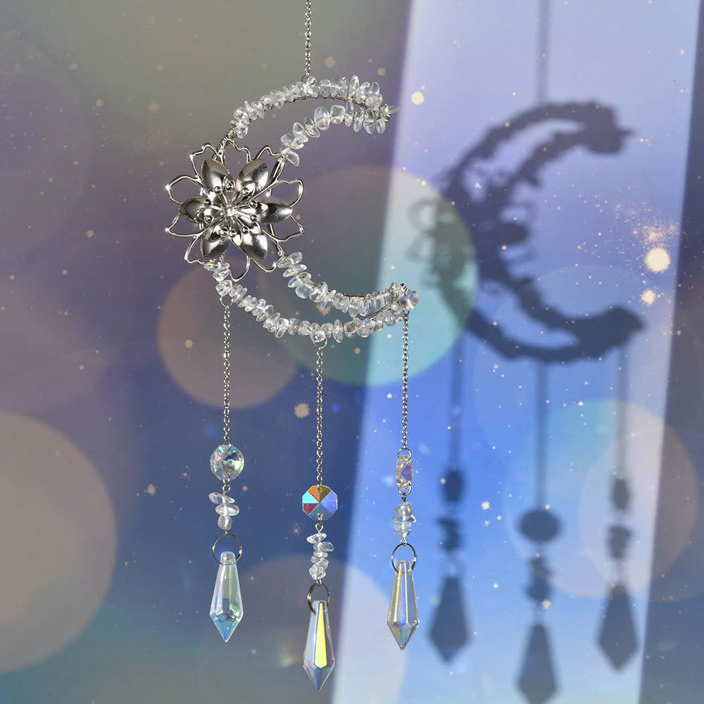 Olivenorma Natural Ghiaia Moon Lotus Wind Chime