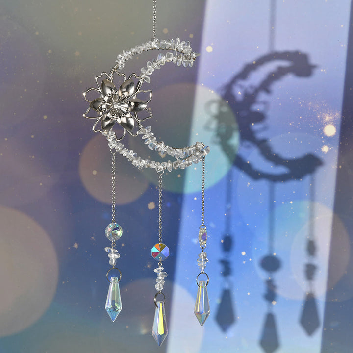 Olivenorma Natural Ghiaia Moon Lotus Wind Chime