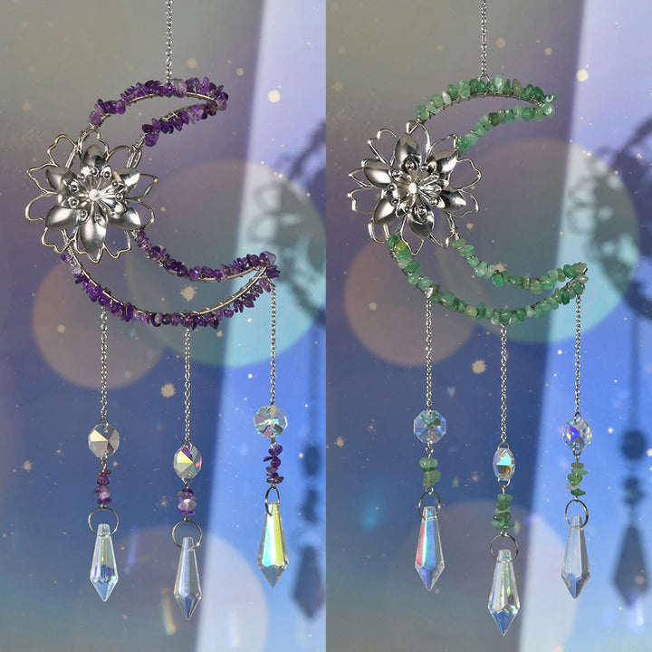 Olivenorma Natural Ghiaia Moon Lotus Wind Chime
