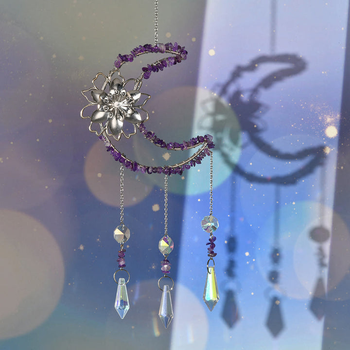 Olivenorma Natural Ghiaia Moon Lotus Wind Chime