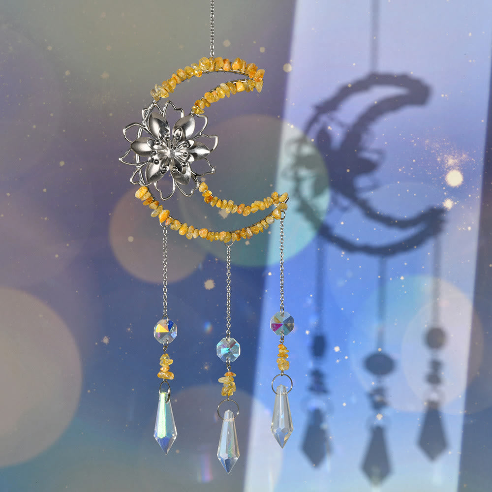 Olivenorma Natural Ghiaia Moon Lotus Wind Chime