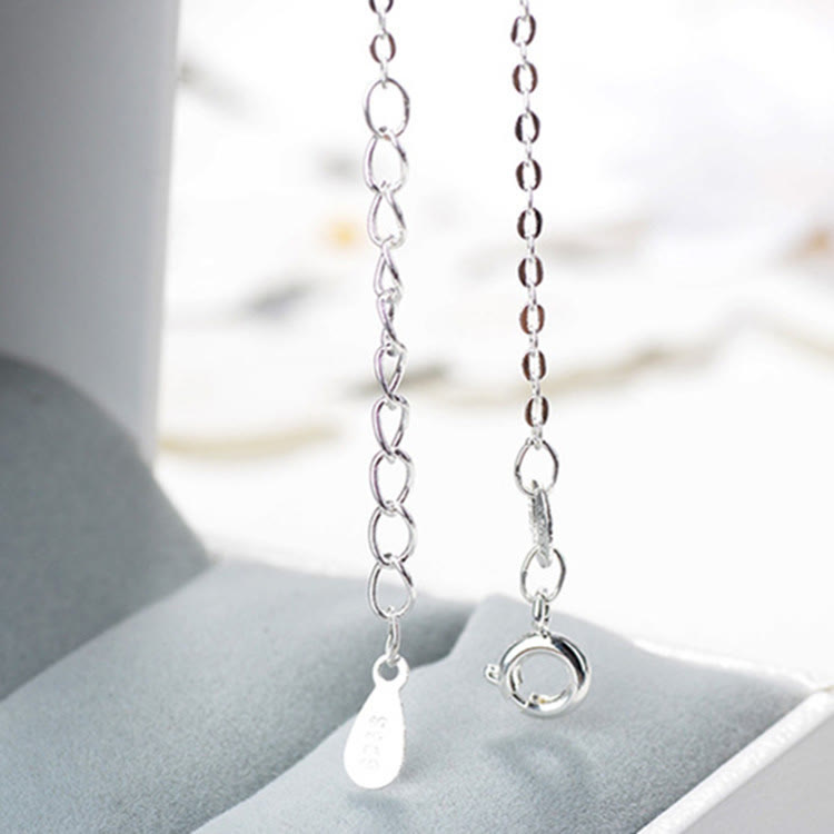 Bracciale con ciondolo in pietra di luna e gatto in argento Olivenorma
