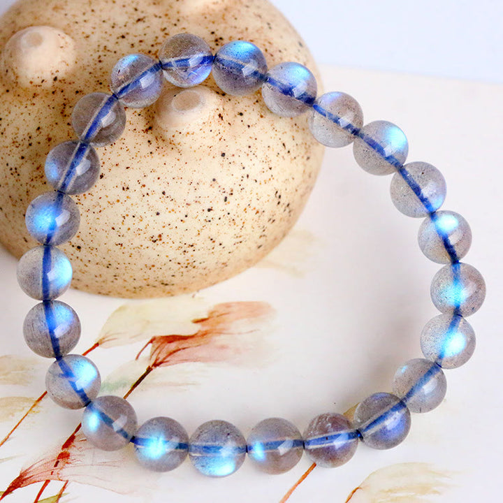 Bracciale con perline di labradorite naturale Olivenorma 4-7A