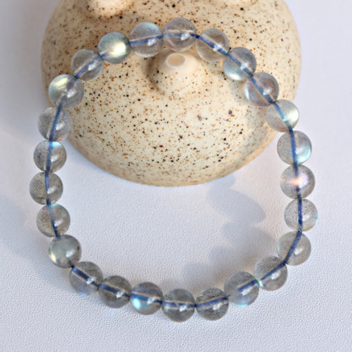 Bracciale con perline di labradorite naturale Olivenorma 4-7A