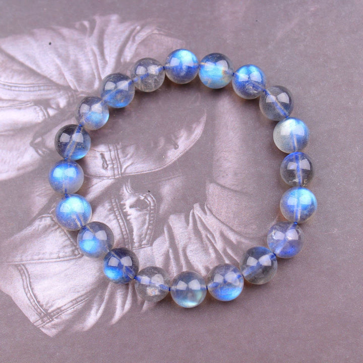 Bracciale con perline di labradorite naturale Olivenorma 4-7A
