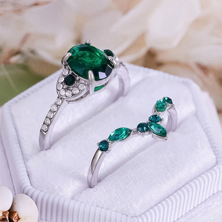Olivenorma Emerald Crown Anello in due pezzi