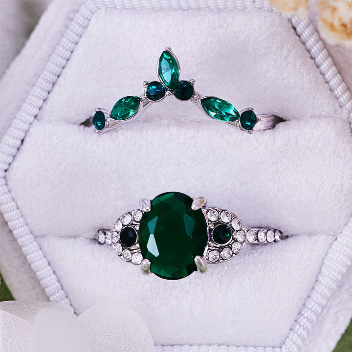 Olivenorma Emerald Crown Anello in due pezzi