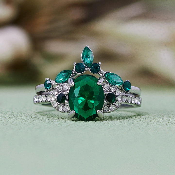Olivenorma Emerald Crown Anello in due pezzi