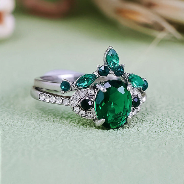 Olivenorma Emerald Crown Anello in due pezzi